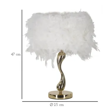 LAMPA STOŁOWA CART BIANCA 25X47 cm
